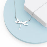 Personalised Silver Dragonfly Necklace: 4 - Necklaces By Gift Moments