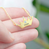 Personalised Princess Crown Necklace for Kids: 1 - Necklaces By Gift Moments