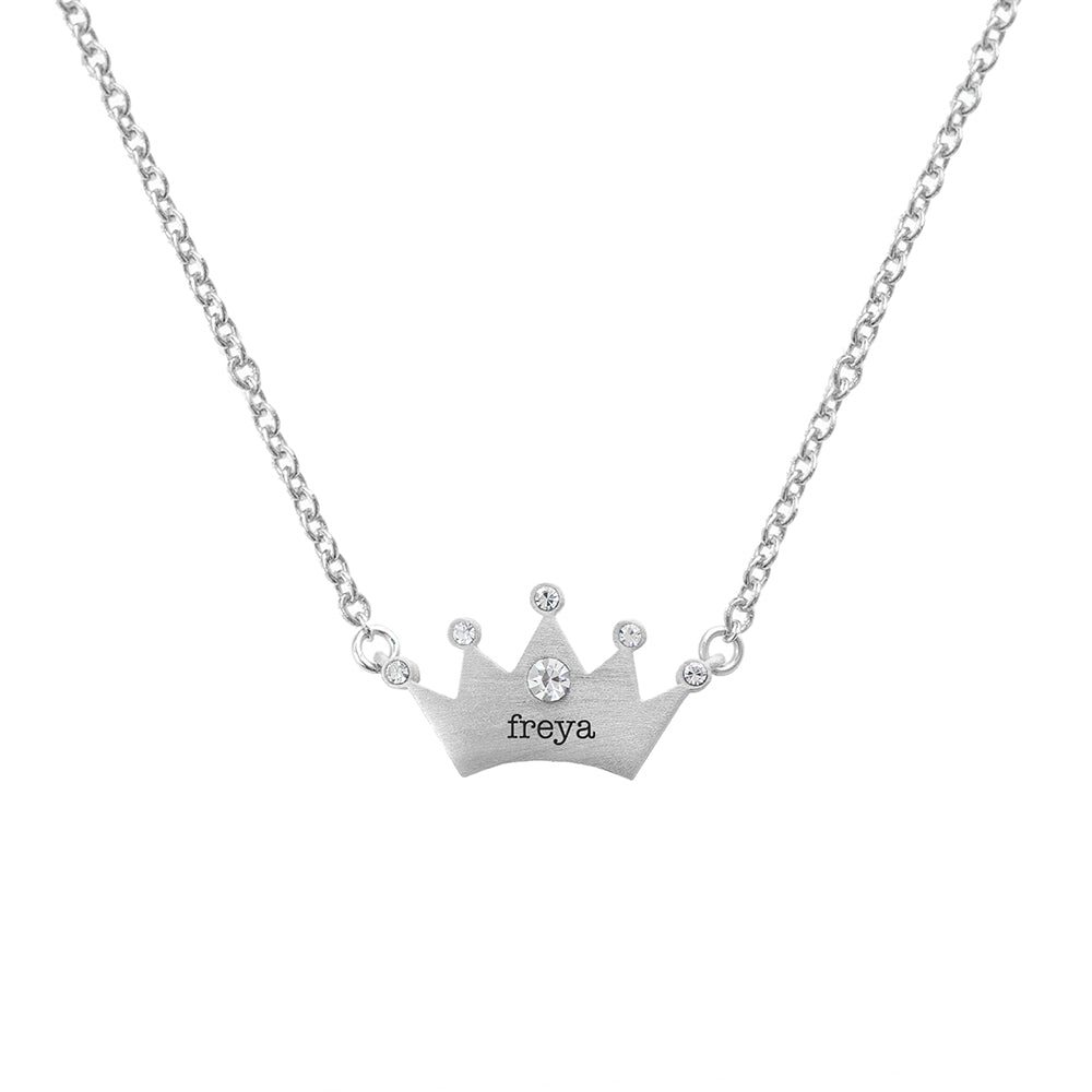 Personalised Princess Crown Necklace for Kids: 10 - Necklaces By Gift Moments