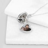 Personalised Heart Photo Locket Necklace: 4 - Necklaces By Gift Moments