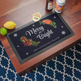 Personalised Christmas Floral Bar Mat: 2 - Barware By Gift Moments