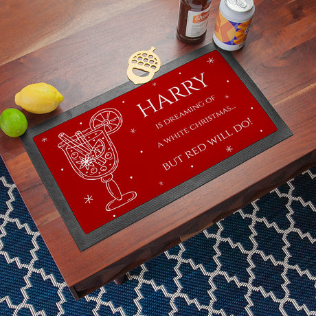 Personalised Wine Pun Bar Mat - Barware at Gift Moments