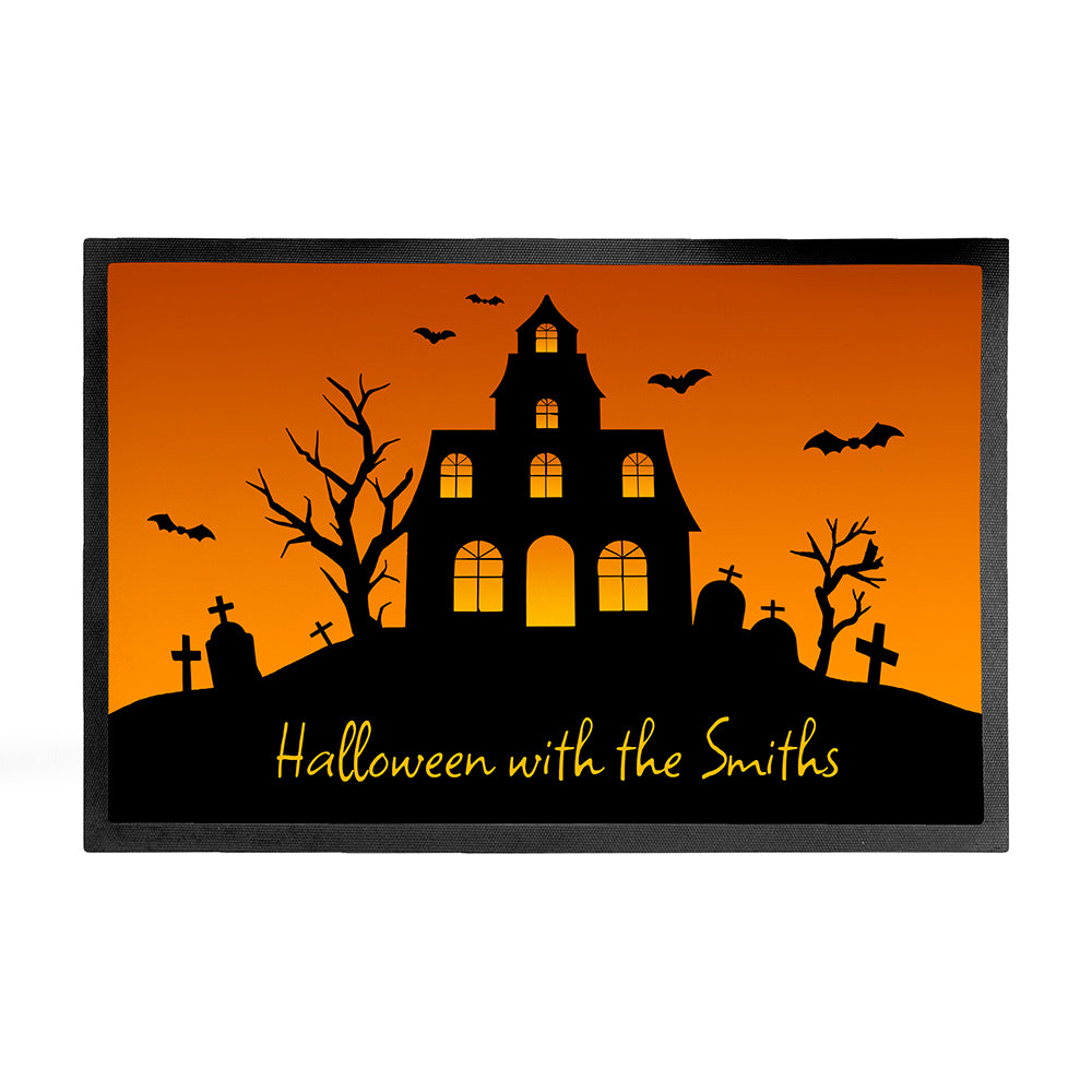 Personalised Halloween Spooky House Doormat - Doormats at Gift Moments