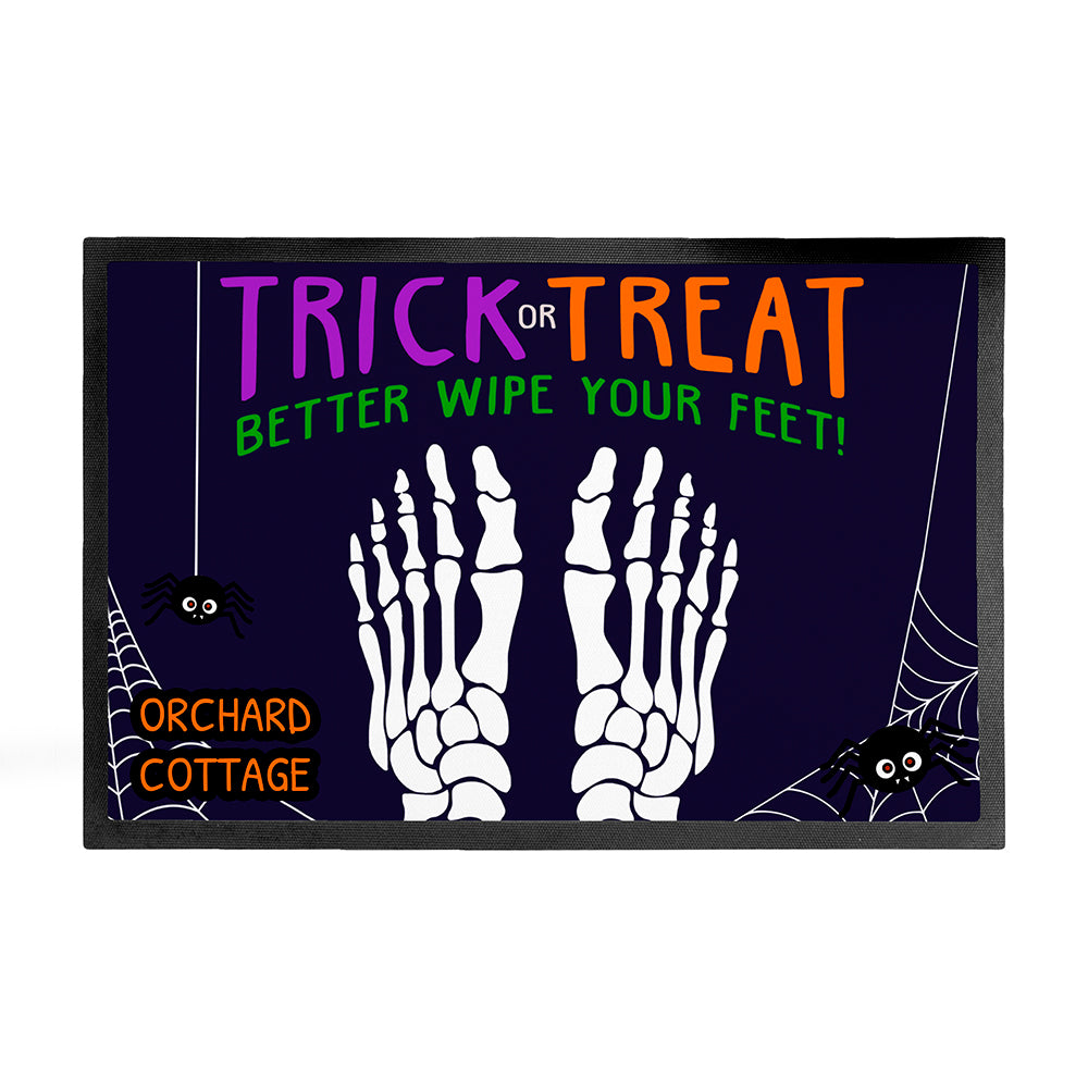 Personalised Halloween Trick or Treat Doormat - Doormats at Gift Moments