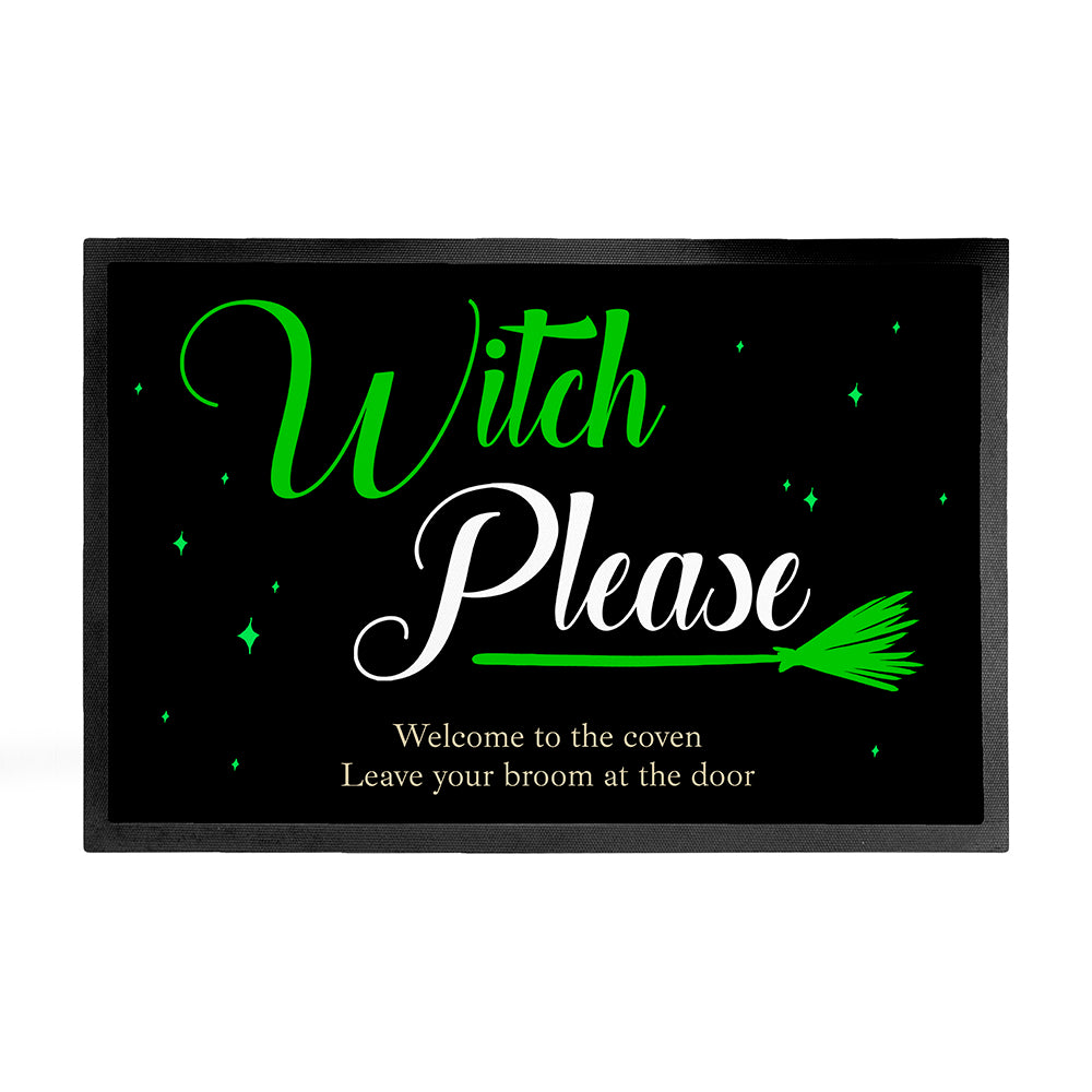 Personalised Halloween Witches Broom Doormat - Doormats at Gift Moments