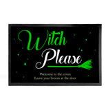 Personalised Halloween Witches Broom Doormat - Doormats at Gift Moments