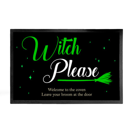 Personalised Halloween Witches Broom Doormat - Doormats at Gift Moments