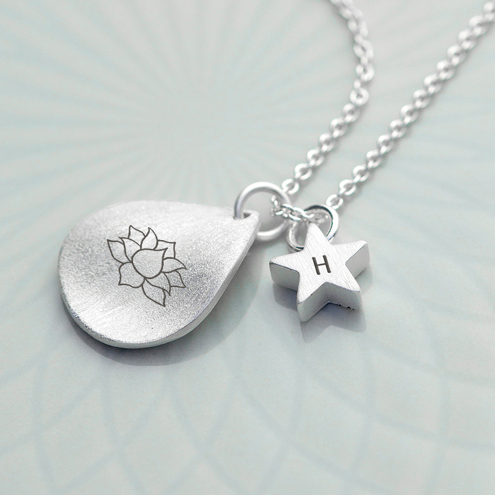 Personalised Diwali Lotus Pendant Necklace: 3 - Necklaces By Gift Moments