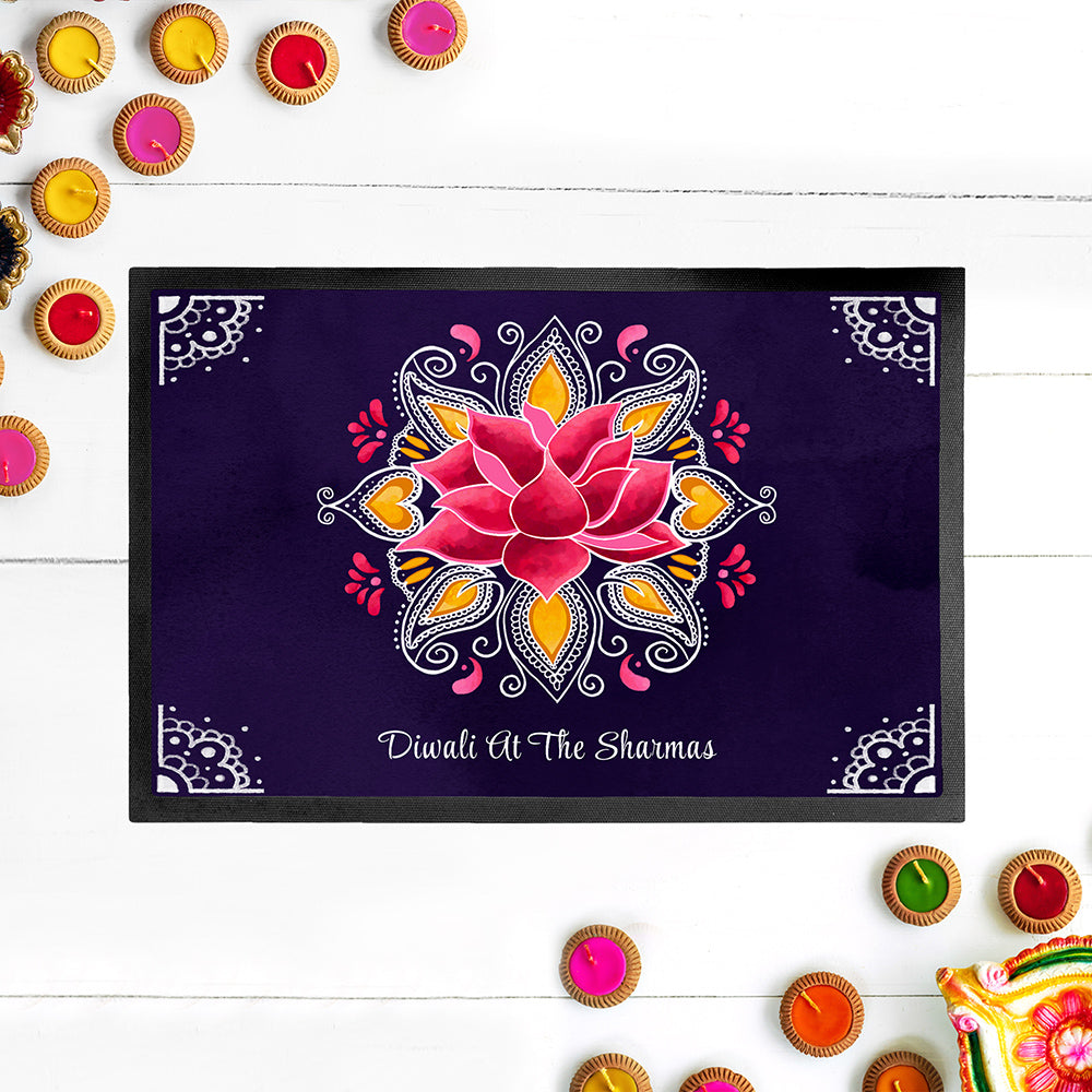 Personalised Diwali Rangoli Doormat: 2 - Doormats By Gift Moments