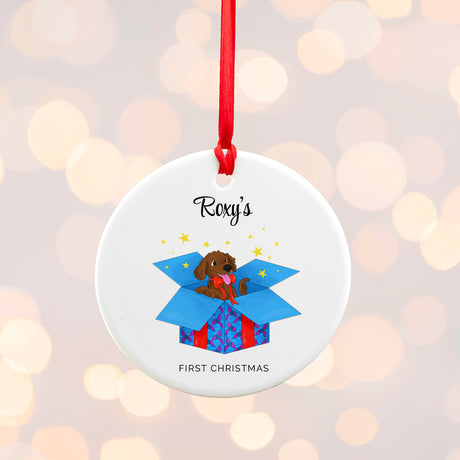 Personalised Dog’s First Christmas Ornament - Christmas Decorations at Gift Moments