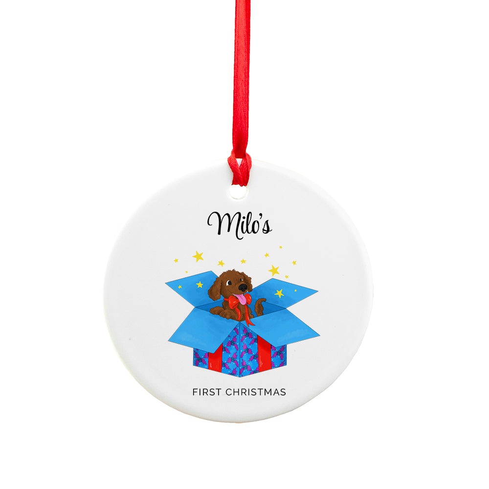 Personalised Dog’s First Christmas Ornament - Christmas Decorations at Gift Moments