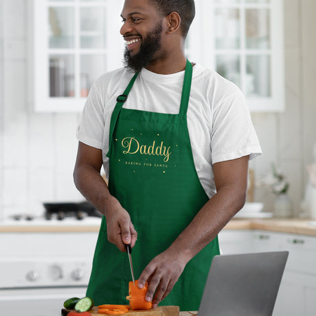 Personalised Baking for Santa Christmas Aprons Green - Aprons at Gift Moments