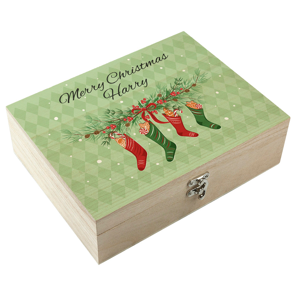 Personalised Christmas Stockings Tea Box Selection - Tea Boxes at Gift Moments