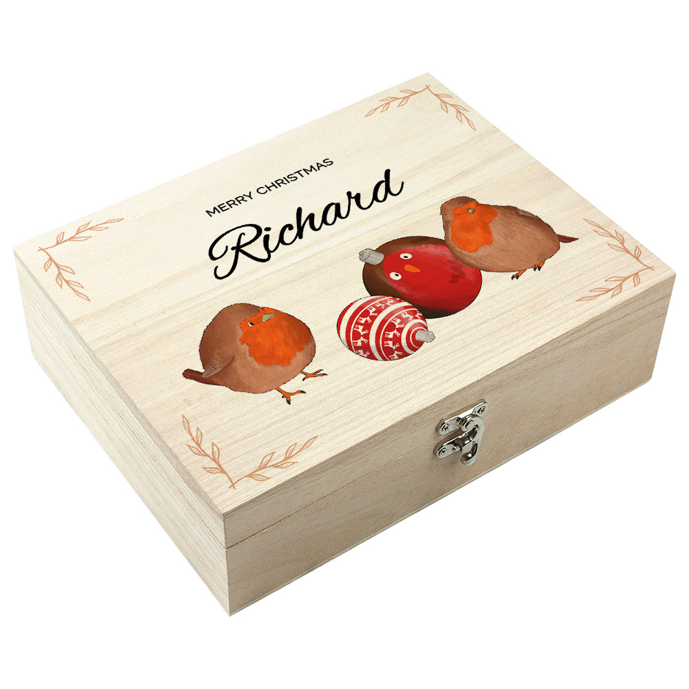 Personalised Robin Baubles Christmas Tea Box Selection - Tea Boxes at Gift Moments