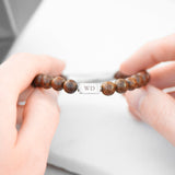 Personalised Men’s Wooden Beaded Bracelet: 8 - Bracelets By Gift Moments