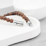 Personalised Men’s Wooden Beaded Bracelet: 6 - Bracelets By Gift Moments