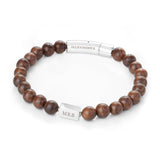 Personalised Men’s Wooden Beaded Bracelet: 12 - Bracelets By Gift Moments