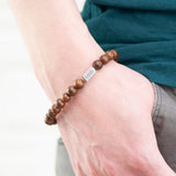 Personalised Men’s Wooden Beaded Bracelet: 4 - Bracelets By Gift Moments