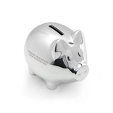 Personalised Silver Plated Piggy Bank - Money Boxes at Gift Moments