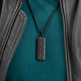 Personalised Men's Black Steel Dog Tag Necklace - Jewellery at Gift Moments