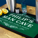 Personalised Man Cave Bar Mats: 3 - Green - Barware By Gift Moments