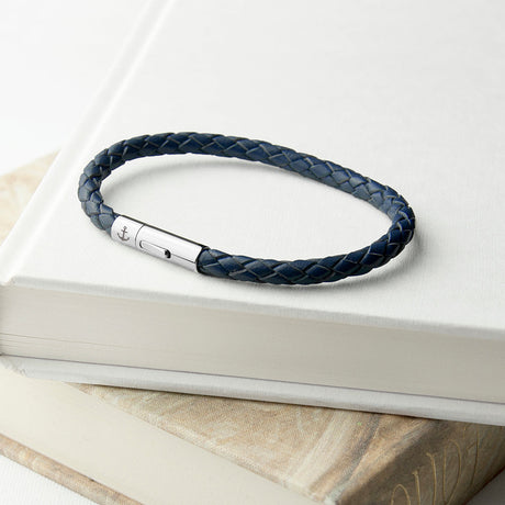 Personalised Men’s Leather Anchor Bracelet: 18 - Bracelets By Gift Moments