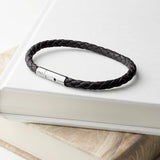 Personalised Men's Infinity Capsule Leather Bracelet - Bracelets at Gift Moments