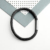 Personalised Men's Infinity Capsule Leather Bracelet - Bracelets at Gift Moments