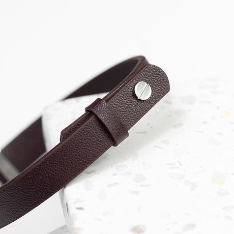 Personalised Soho Tag Leather Bracelet for Men: 6 - Bracelets By Gift Moments