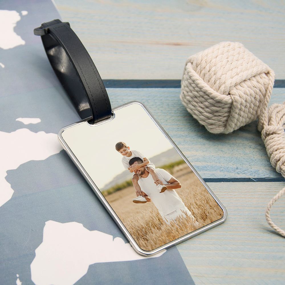 Personalised Photo Metal Luggage Tag