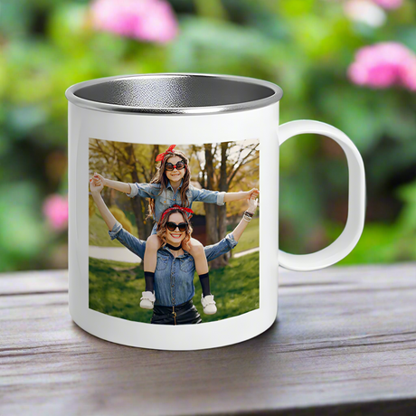 Personalised Photo Stainless Steel Mug: 1 - Metal Outdoor Mugs By Gift Moments