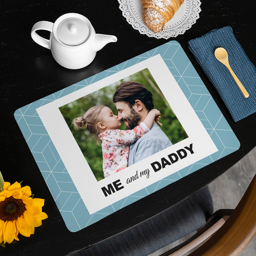 Personalised Me & Daddy Photo Placemat Default Title - Placemats at Gift Moments