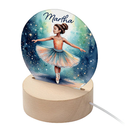 Personalised Kid's Ballerina LED Night Light Default Title - LED Lighting at Gift Moments