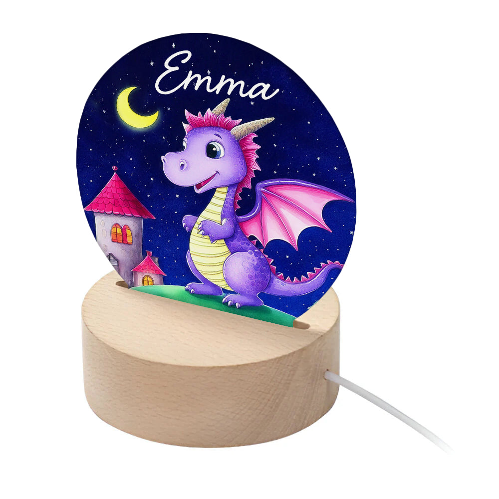 Personalised Kid's Magical Dragon LED Night Light Default Title - LED Lighting at Gift Moments