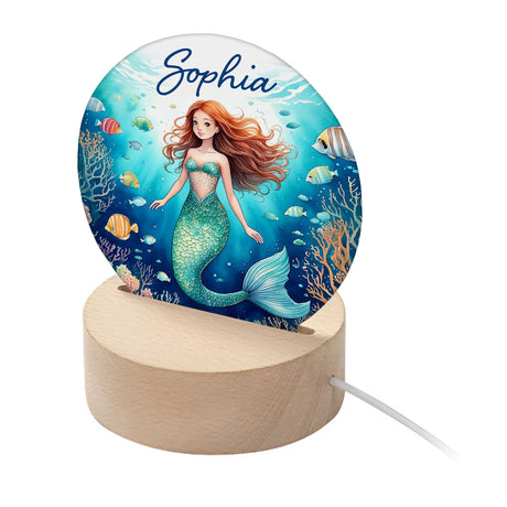 Personalised Kid's Mermaid LED Night Light Default Title - LED Lighting at Gift Moments