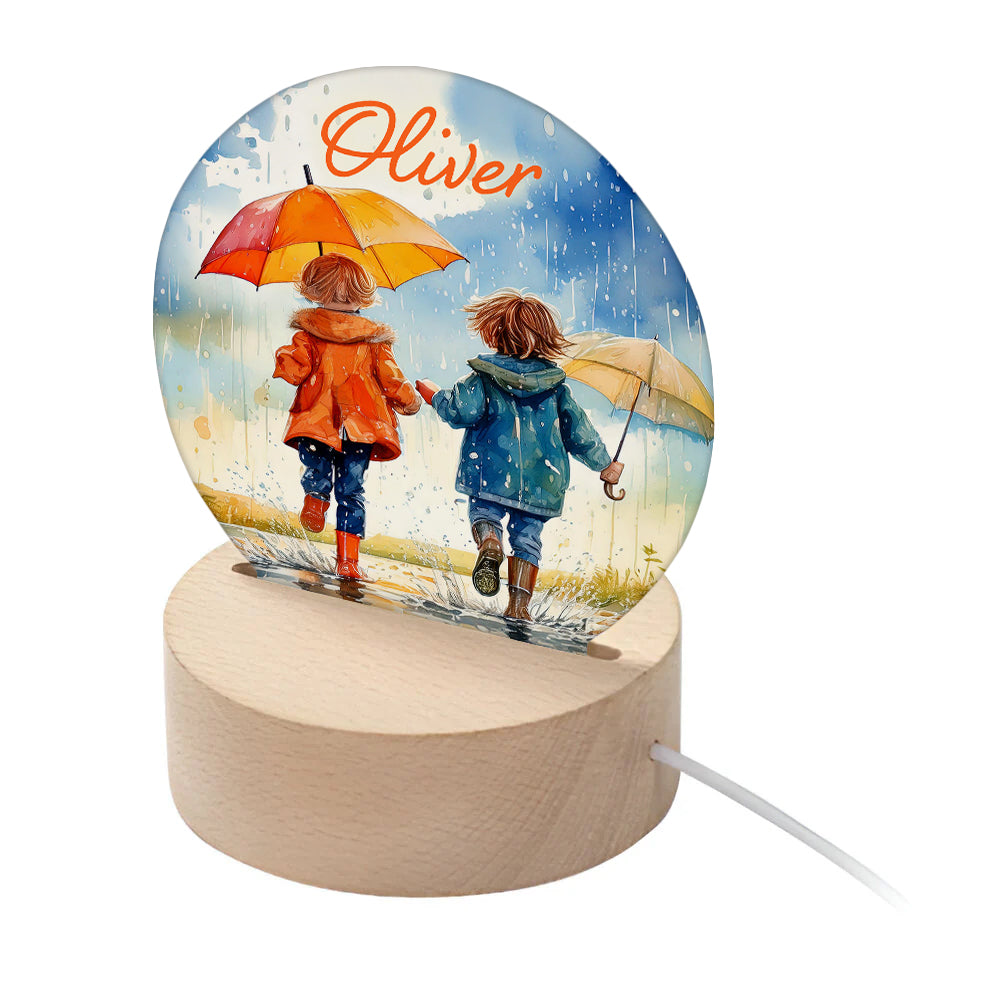 Personalised Kid's Muddy Puddles LED Night Light Default Title - LED Lighting at Gift Moments