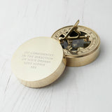 Personalised Adventurer's Brass Sundial and Compass - Compasses at Gift Moments