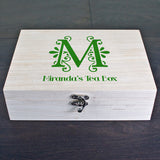 Personalised Floral Initial Tea Box Selection - Tea Boxes at Gift Moments