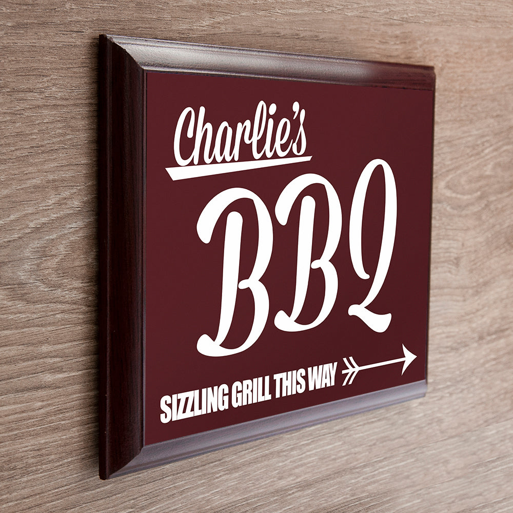 Personalised BBQ This Way! Garden Plaque - Signs & Plaques at Gift Moments