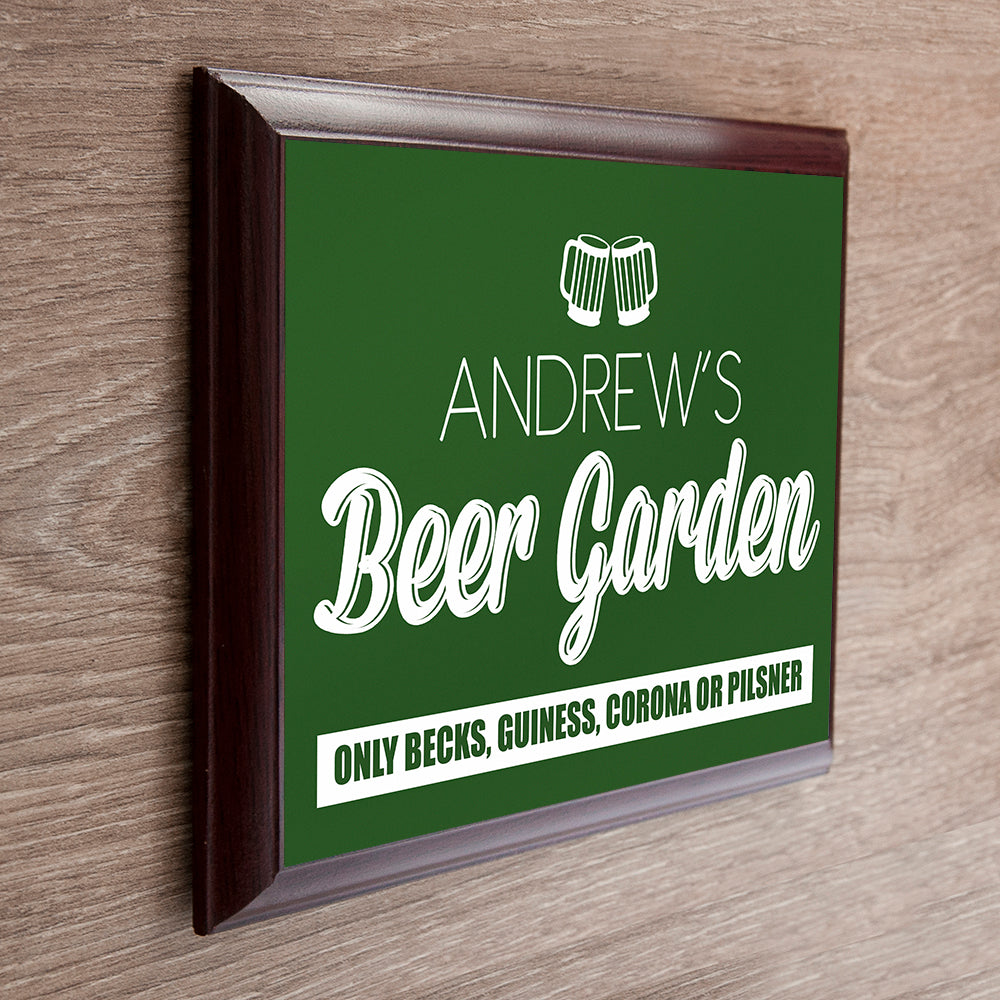 Personalised Welcome To My Beer Garden Plaque - Signs & Plaques at Gift Moments