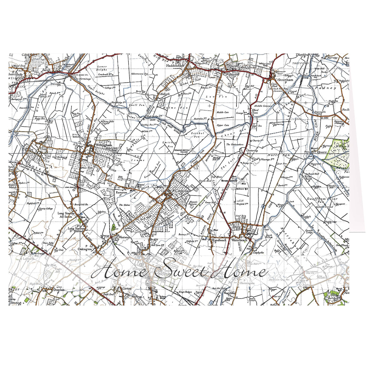 Personalised 1945-1948 UK Map Card: 3 - Greeting Cards By Gift Moments