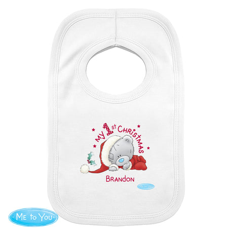 Personalised My 1st Christmas Baby Bib: 2 - Baby Clothing