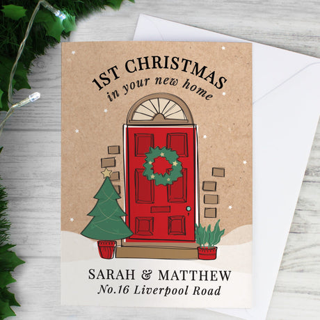 Personalised 1st Christmas New Home Card: 1 - Greeting Cards By Gift Moments