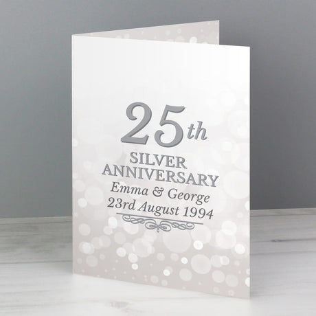 Personalised 25th Silver Anniversary Card: 1 - Greeting Cards By Gift Moments