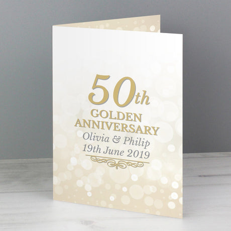 Personalised 50th Golden Anniversary Card: 1 - Greeting Cards By Gift Moments