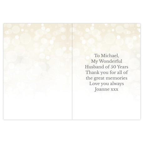 Personalised 50th Golden Anniversary Card: 3 - Greeting Cards By Gift Moments