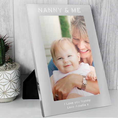 Personalised 5x7 Silver Photo Frame: 3 - Photo Frames By Gift Moments