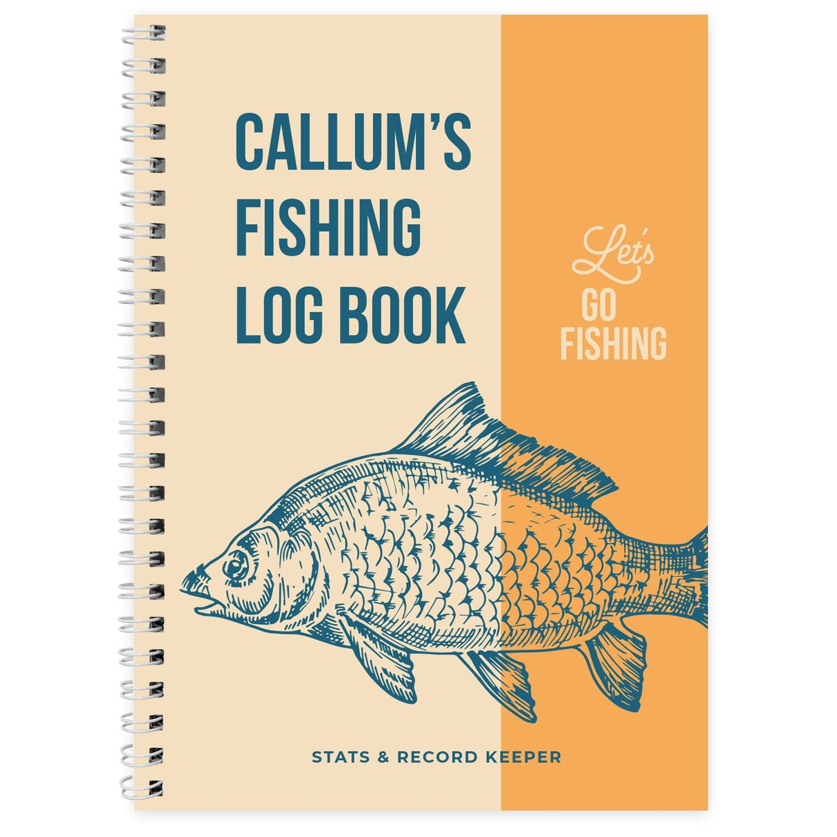 Personalised A5 Fishing Log Book: 3 - Notebooks By Gift Moments