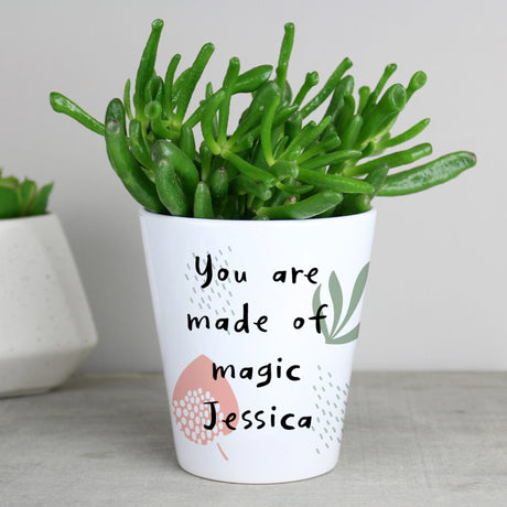 Personalised Ceramic Abstract Plant Pot: 1 - Pots & Planters By Gift Moments