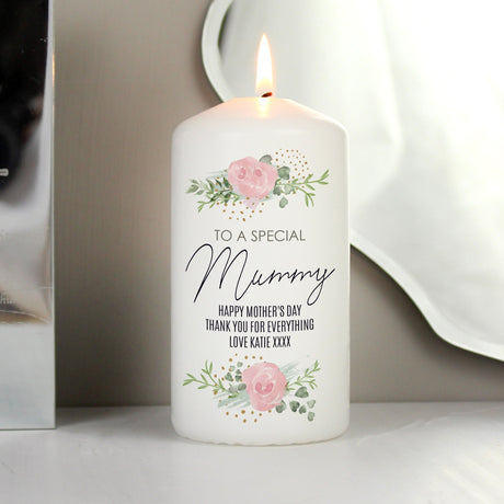 Personalised Abstract Rose Candle: 1 - Candles By Gift Moments